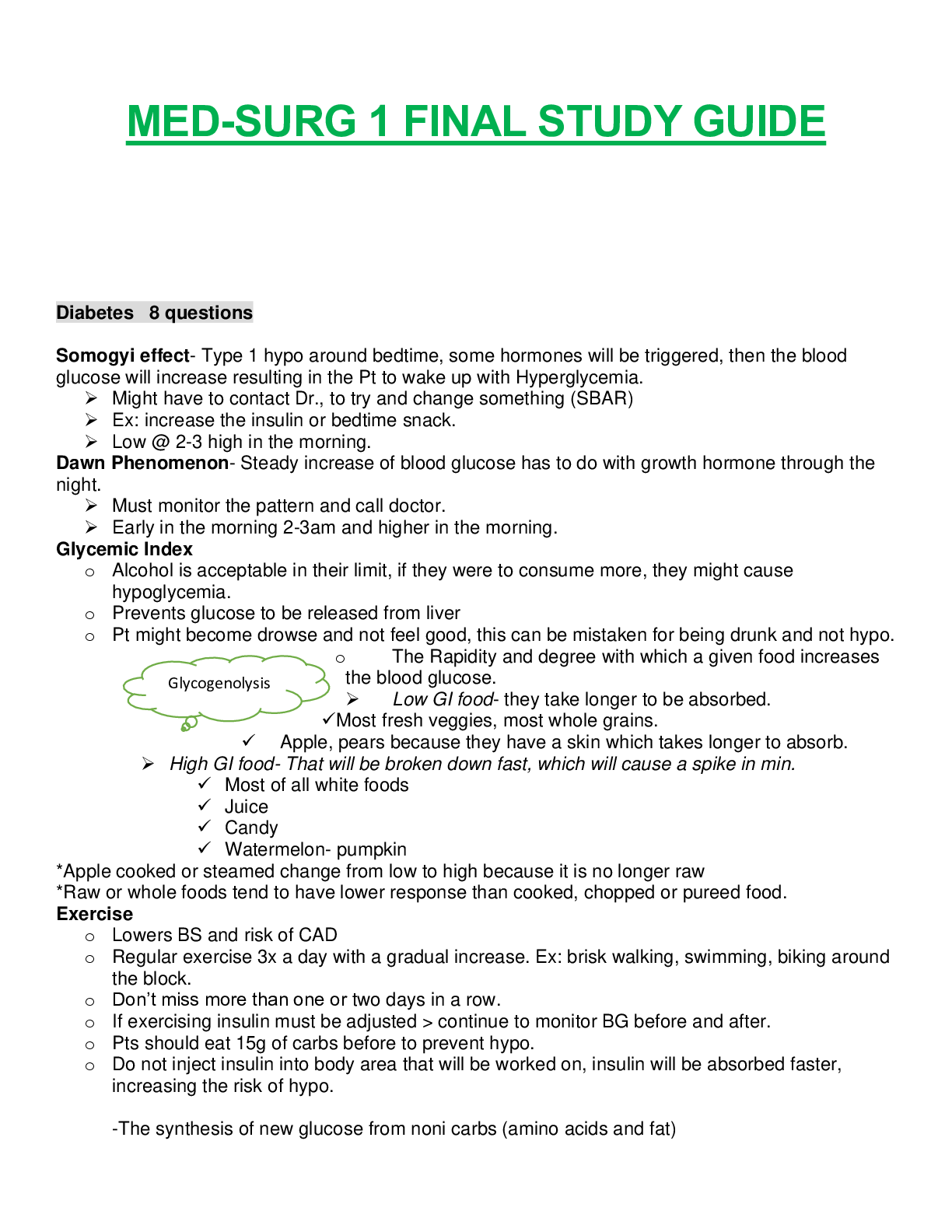 Preview image for West Coast University - Med Surg 1 Final Exam Study Guide (Latest Update 2021 / 2022)